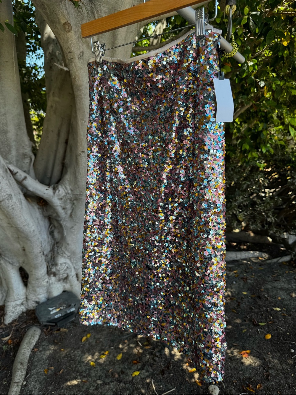 ASTR The Label South Moon Under Multicolor Sequin Midi Skirt Size M NWT $98